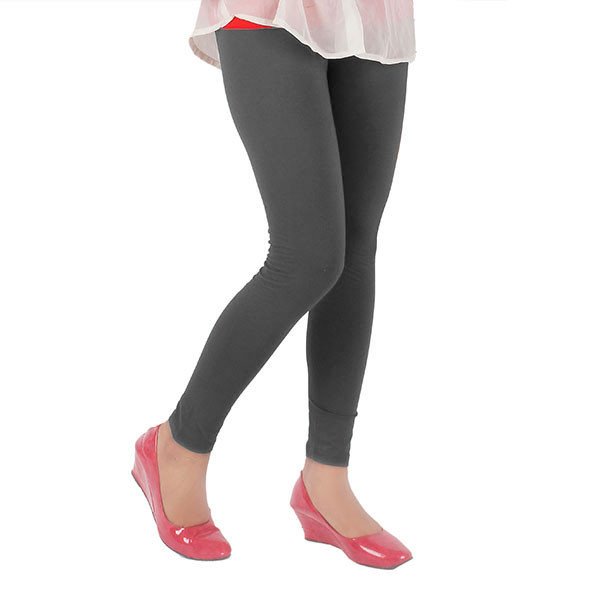 Women Cotton Lycra Ruby Cut Plus Size Churidar Leggings|Women Jumbo Size  Leggings,Dark Grey