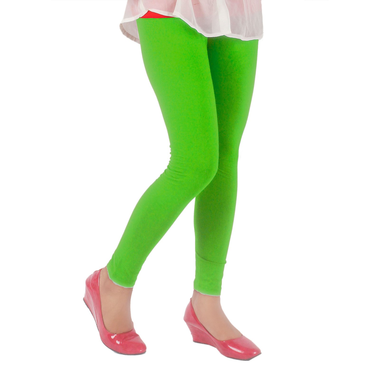 Liril Green Colour Ankle Length Leggings – Tarsi